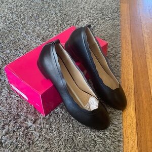DREAM PAIRS SOLE_ELLE BLACK Low Heel Flat Shoes Soft Lining Slip On Size 10